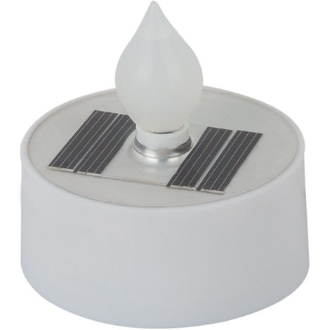 Solar Teelicht Ø 5,5cm LED Windlicht Solarlampe Solarlicht flackern Kerze