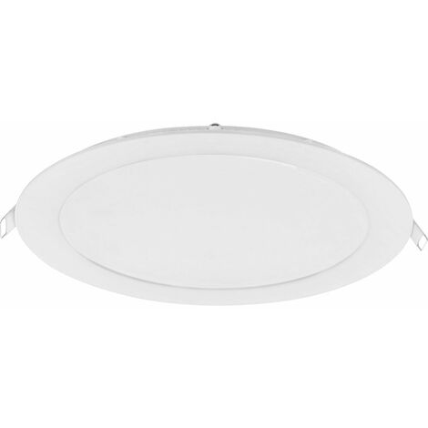 Einbauleuchte Deckenleuchte Deckenlampe Wohnzimmerleuchte Esszimmerlampe Flur, weiß opal, 1x LED 18W 1200Lm 3000K, DxH 22,5x2,5 cm