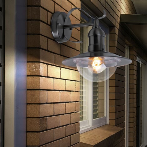 Lampe inkl Fernbedienung LED Set dimmbar Leuchtmittel RGB Laterne im Fassaden Edelstahl Vintage Wand