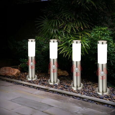 moderne Edelstahl Sockel Wegeleuchte Lampe Dakar Garten Terrasse Einfahrt Hof 