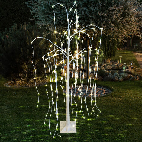 Trauerweide Baum 400 LEDs Kaltweiß Lichterbaum Innen, Außen