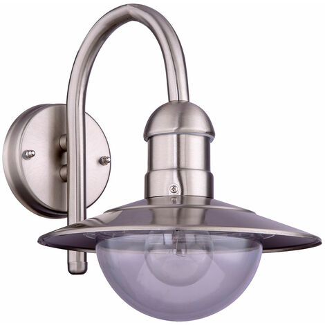 5er Set Außen Wand Strahler Glas Veranda Balkon Beleuchtungen Edelstahl Lampen
