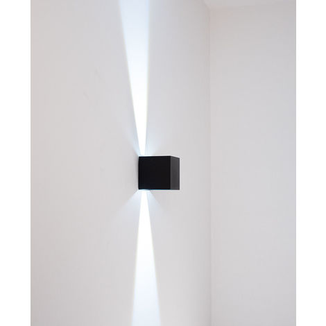2x CUBE LED Außen Wand UP DOWN Lampen Effekt Strahler Flügel beweglich Garten 
