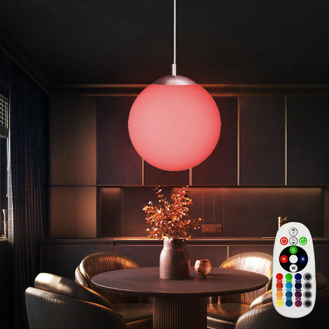 Decken Hänge Lampe App Sprach Steuerung Feder Pendel Leuchte im Set inkl.  Smart Home RGB LED Leuchtmittel