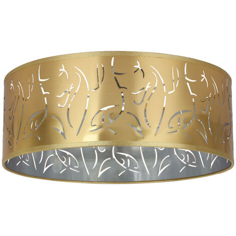 Samt Deckenlampe, Dekorstanzungen, schwarz gold, TROY | ETC Shop
