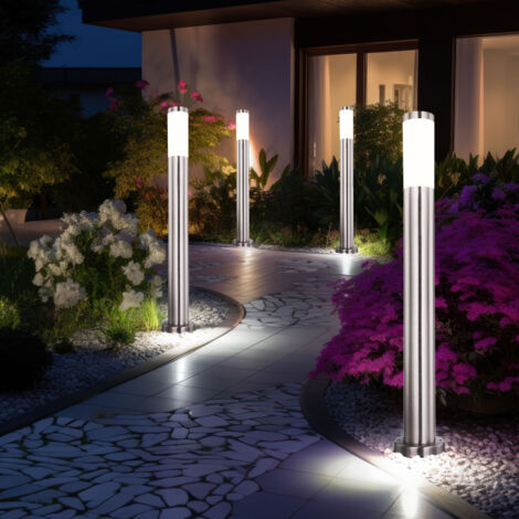 LED Außenstehlampe Gartenlampe aus Edelstahl Garten