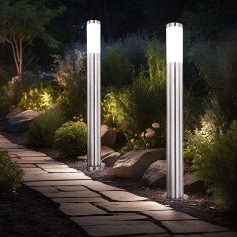 LED Außenstehlampe Gartenlampe aus Edelstahl Garten