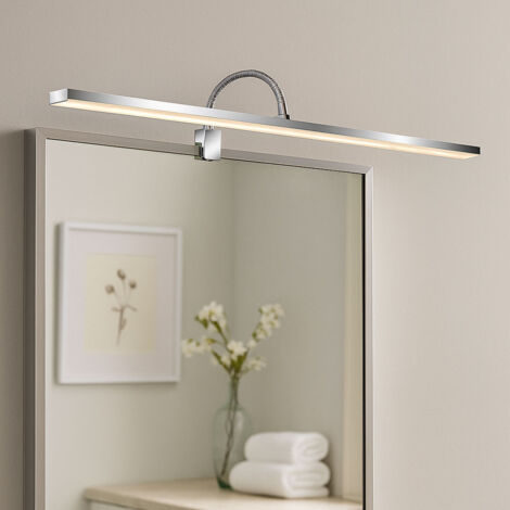 LED Wandleuchte Badezimmerlampe Wandlampe Dimmer Spiegelleuchte, Metall chrom, 8,5W 800Lm warmweiß, neutralweiß, L 78 cm