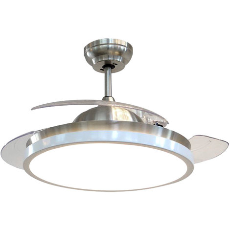 LED Decken-Ventilator Flügel mit FERNBEDIENUNG Leiser Wind Lüfter Küchen Lampe 