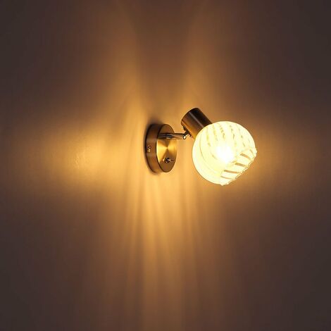 schwenkbarer Leuchte Diele Spot Wand Strahler Beleuchtung Büro Flur Glas Lampe