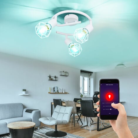 Smart Decken Leuchte Alexa Google Rondell Lampe Spot Käfig dimmbar