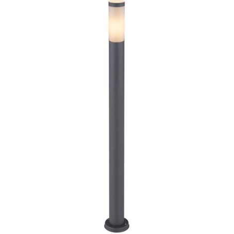 Außen Steh Lampe Garten Beleuchtung ALU Wege Strahler Hof Sockel Poller Leuchte Schwarz V Tac 7564