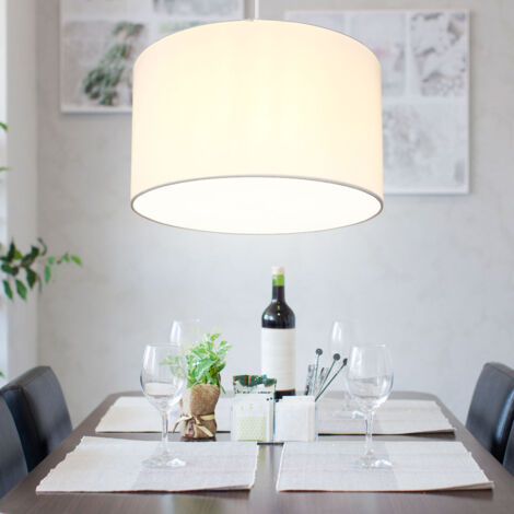 Produktbild von Hänge Leuchte Rund Weiß – Hofstein, Für Esszimmer, Wohnzimmer, Küche, Modern