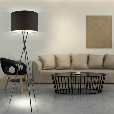 Stehlampe Schwarz-gold – Höhenverstellbar, 4-Bein Stativ, E27 Fassung, 78x180 Cm, Retro-Design