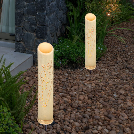 2er Set Solar-Tischleuchten „Charme“ Mit Farbwechsel – Inkl. Erdspieß, 10,5x10,5x15 Cm, Für Garten & Balkon