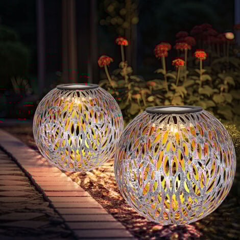 Steckleuchte Solarlampen Garten Dekokugel Solardeko für Außen Erdspieß