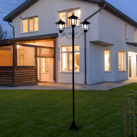 Gartenlaterne groß für draußen Kandelaber 3 flammig Außen Solar