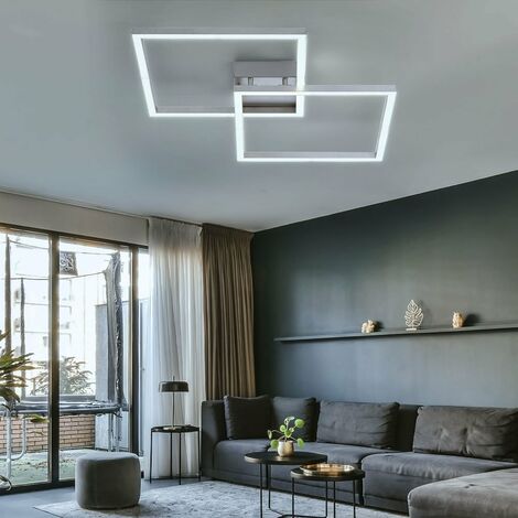 LED Deckenleuchte dimmbar mit Fernbedienung Deckenlampe Smart Home Alexa,  App Sprachsteuerung, RGB Farbwechsel, 60W 3000lm warmweiß-