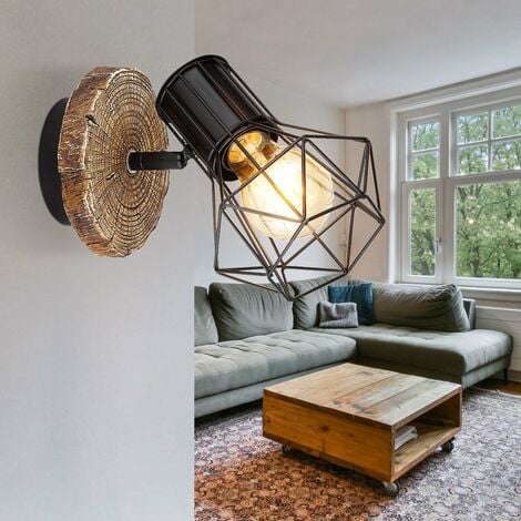 Wohnzimmerlampe mit Holzoptik