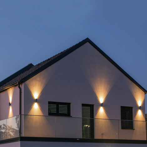 Aussen Fassadenleuchte Up Down indirekte Beleuchtung Außen Wandlampe