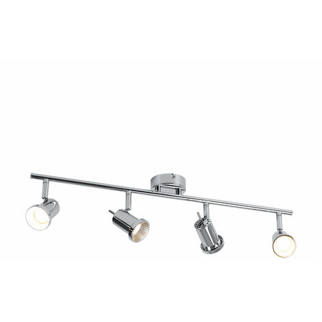 BRILONER Deckenleuchte Schwenkbar – 4x E14 Spots, Holzlamellen, Metall, 71,5x10,3x14,4 Cm