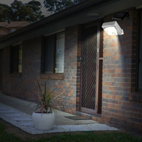 Solarlampen für 6x silber, 150 Außen Bewegungsmelder LED Aussen, Solar lm Wandleuchte 6x mit 0,5W