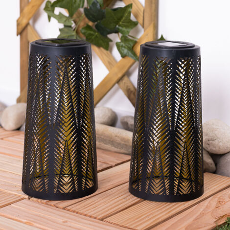 Solar Laterne Solarlampe Tisch aussen Solarlicht Tisch für Außen Balkon