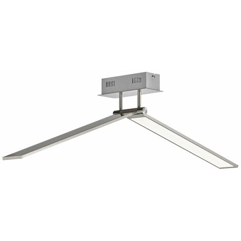 LED Deckenleuchte flach lang Deckenlampe schwenkbar LED Lange Lampe Decke,  dimmbar ALU, 1x LED 26,5W