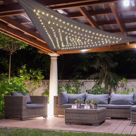 Sonnensegel mit LED Beleuchtung Sonnensegel LED Solar Solarsonnensegel