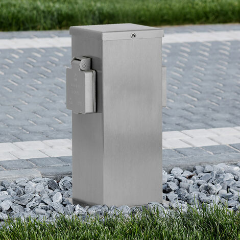 Steckdosensäule Outdoor 2fach Gartensteckdose für den Außenbereich