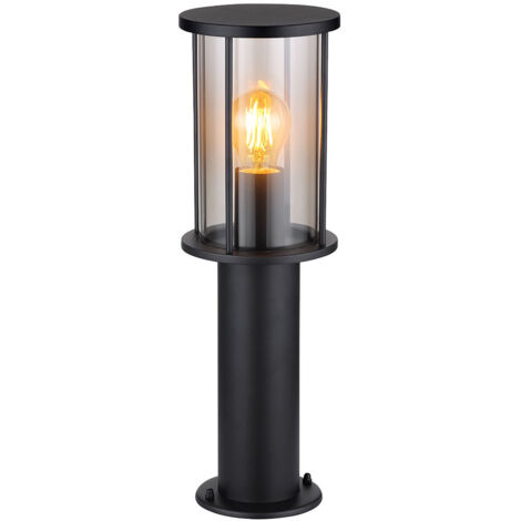 Stehlampe Garten Sockelleuchte modern Außenlampe schwarz, Wegeleuchte