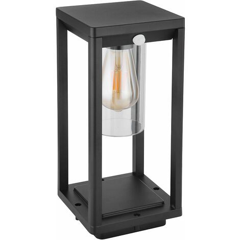 Außenleuchte Laterne schwarz Outdoor Bewegungsmelder Außenlampe mit