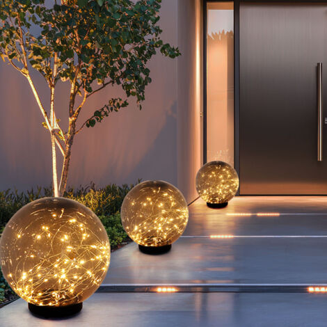 Solarlampe Gartendeko Solarkugeln Außen LED Gartenlampe Steckleuchte