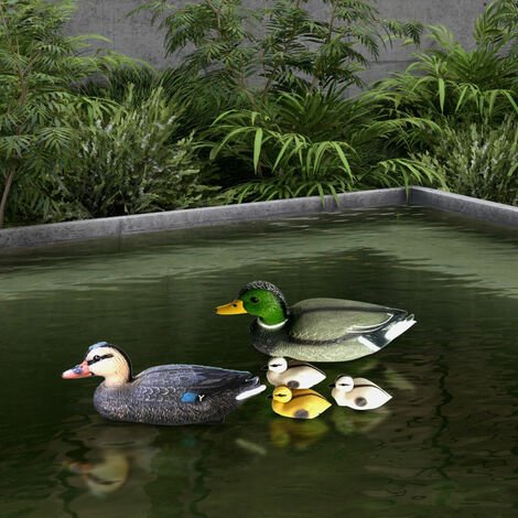 Teichenten für Gartenteich Entenfamilie Schwimmente für Teich Stockente