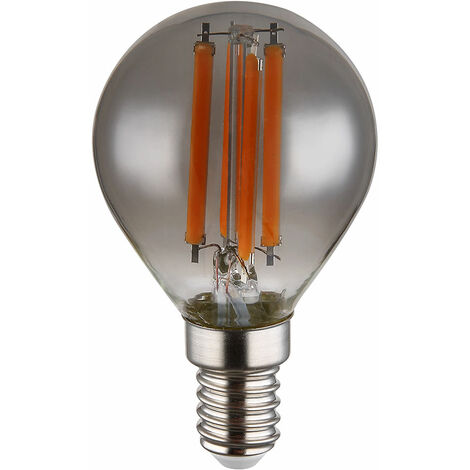 Leuchtmittel Kugel LED Lampe Glas Glühbirne Vintage rauchfarben