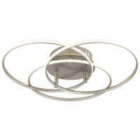 Deckenleuchte Deckenlampe Schlafzimmerleuchte Ringe Alu verstellbar silber LED