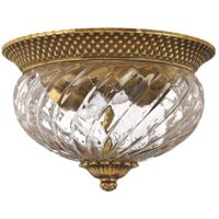 Deckenleuchte Designleuchte Wohnzimmerlampe 2-Flammig Messing Glas klar E27