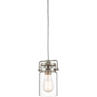 Elstead Brinley - 1 Mini-Pendelleuchte aus gebürstetem Nickel, E27