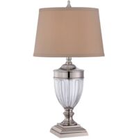 Elstead Dennison - 1 Leuchttischlampe aus poliertem Nickel, E27