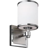 Elstead Prospect Park - 1 Licht Innenwandleuchte Satin Nickel, Chrom, Chrom, E27