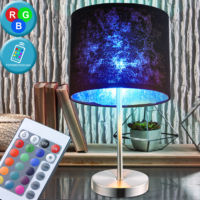 RGB LED Textil Tisch Lampen Wohn Zimmer  RGB Dimmer Fernbedienung Lese Leuchten 