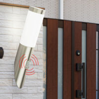 LED Außen Wand Leuchte Edelstahl  Bewegungssensor Balkon Veranda Lampe EEK A 