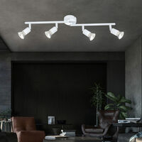 LED Strahler Wohnzimmer Wand Lampe 2-flammig Chrom Design Deckenspot Leiste