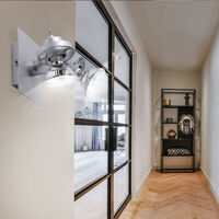 Wand Leuchte mit Schalter Schlaf Wohn Zimmer Leuchte Lampe drehbar Glas weiß 