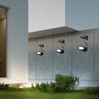 2X 20 LED Solarleuchte Gartenlicht Wandleuchte Bewegungsmelder Außen Strahler 