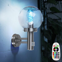 Design Wandleuchte RGB LED Haustür Farbwechsler Außenlampe Dimmer HxD 21x7,6 cm 