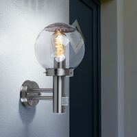 Außen Wand Spot Edelstahl Lampe Weg Haus Tür Leuchte mit Bewegungsmelder Sensor 