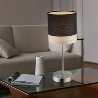 Tisch Leuchte Steh Lampe Nacht Licht Textil Fernbedienung Holz im Set inklusive RGB LED Leuchtmittel