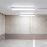10er Set 48W Wannen Leuchten Ultraslim Garagen Werkstatt Hallen Decken Lampen 