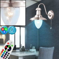 LED Wand Strahler RGB Fernbedienung Dimmer Beleuchtung Schlaf Zimmer Glas Lampe 